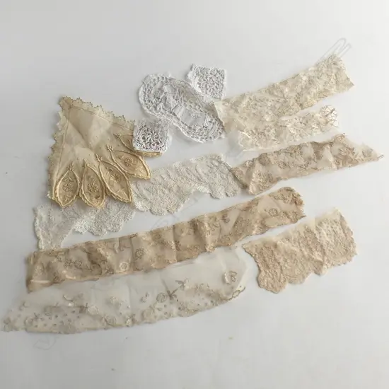 Collection of antique lace trims.